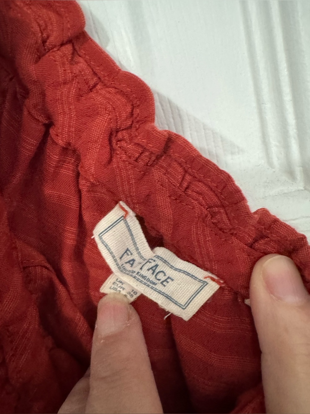 Fat Face One-Shoulder Red Ruffle Top - Picture 2 of 3